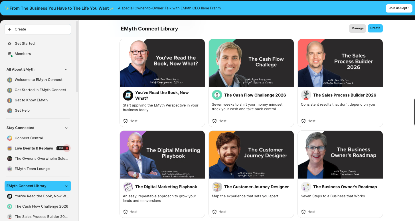 EMyth Connect resource library