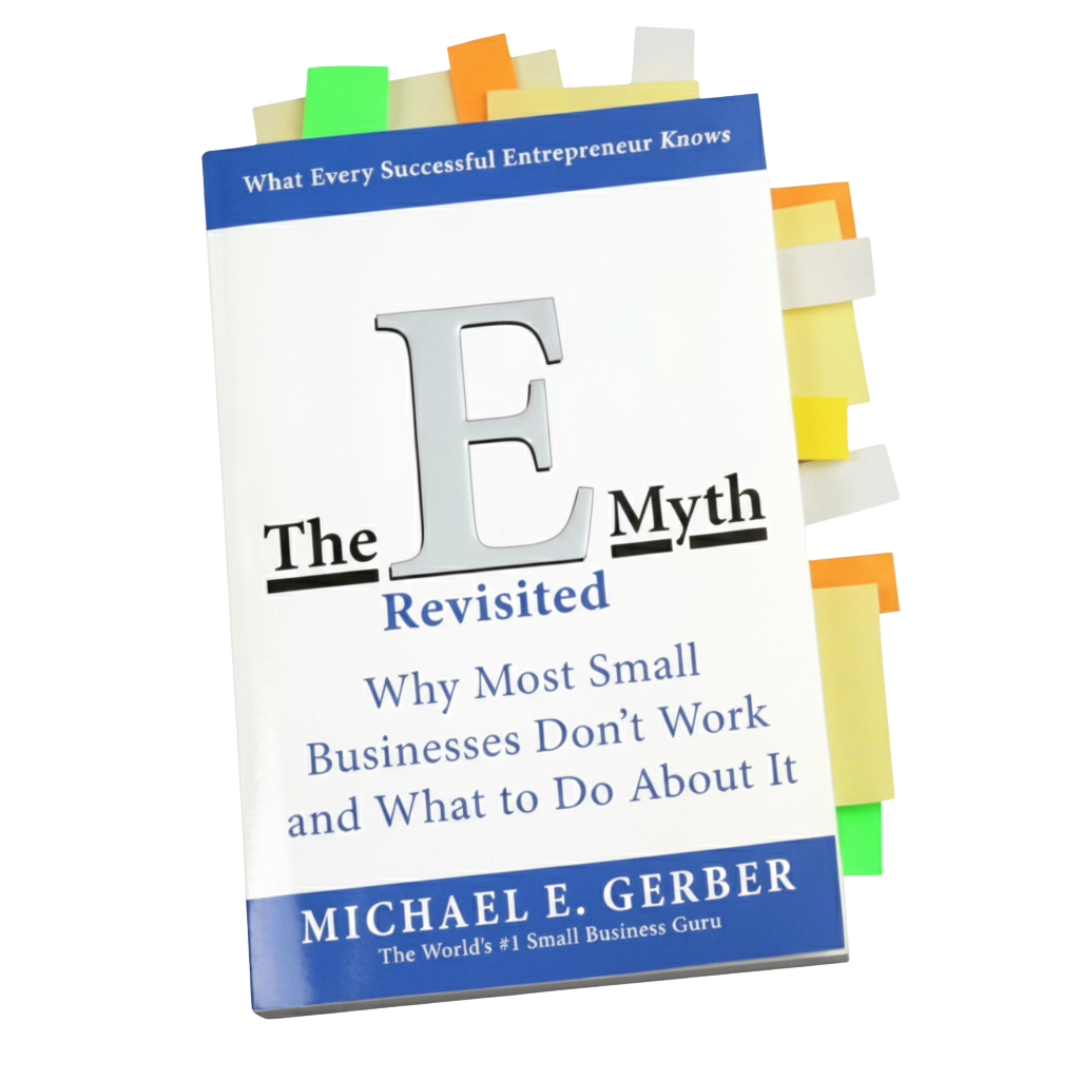 E-Myth Revisited Book Cover w Sticky Notes - Transparent